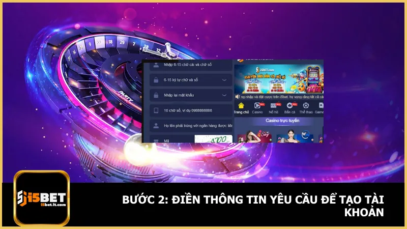 Hãy nhập vào những thông tin yêu cầu ở mục đăng nhập i5bet