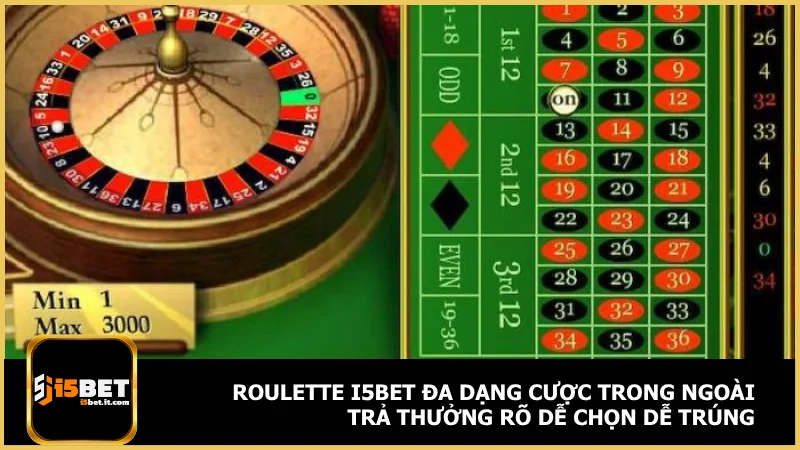 Roulette i5bet đa dạng cược trong ngoài trả thưởng rõ dễ chọn dễ trúng