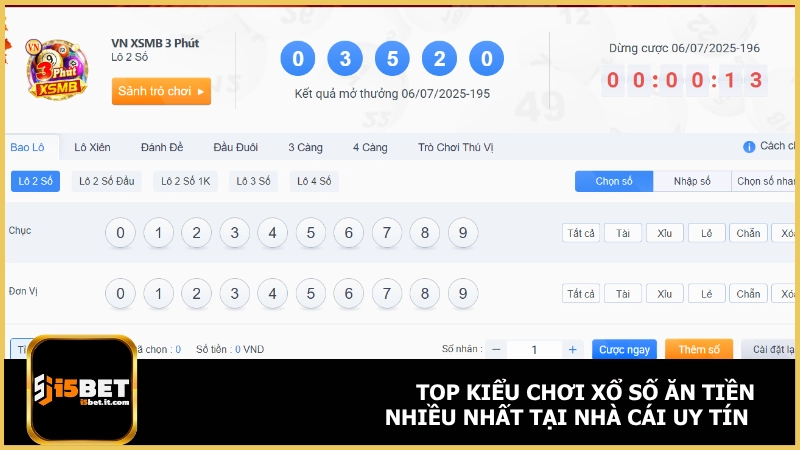Top kiểu chơi xổ số ăn tiền nhiều nhất tại nhà cái uy tín
